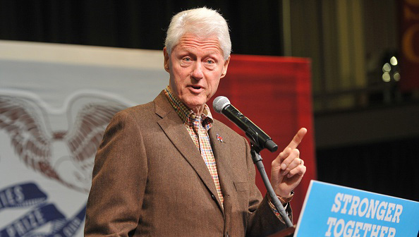 INDIANOLA, IA - OCTOBER 12: Former U.S. President Bill Clinton speaks at an Iowa Democratic party early vote event at Simpson College October 12, 2016 in Indianola, Iowa. With less than four weeks until election day, polls show Hillary Clinton expanding her lead over Donald Trump in battleground states. (Photo by Steve Pope/Getty Images)
